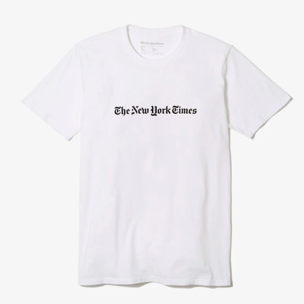 New York Times Logo Shirt - Size S Unisex